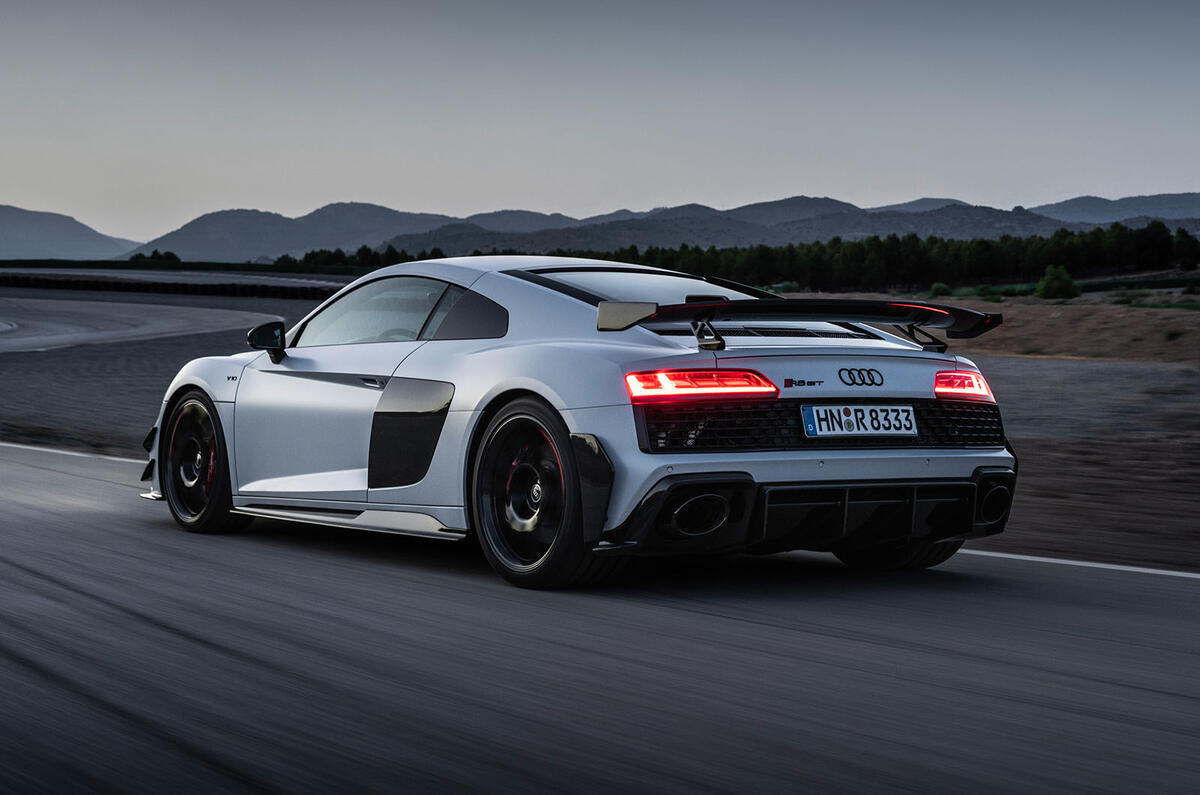Audi R8 GT on track rear Audi R8 GT on track rear
