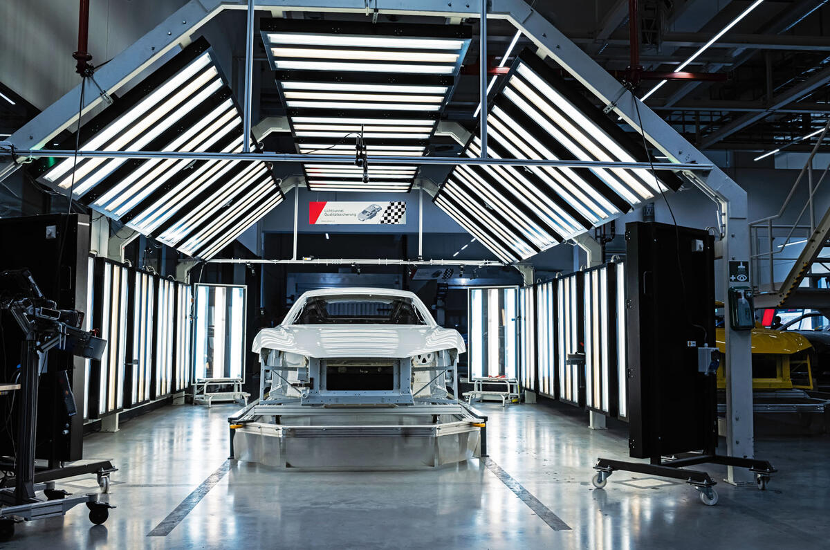 Audi R8 shell under lights