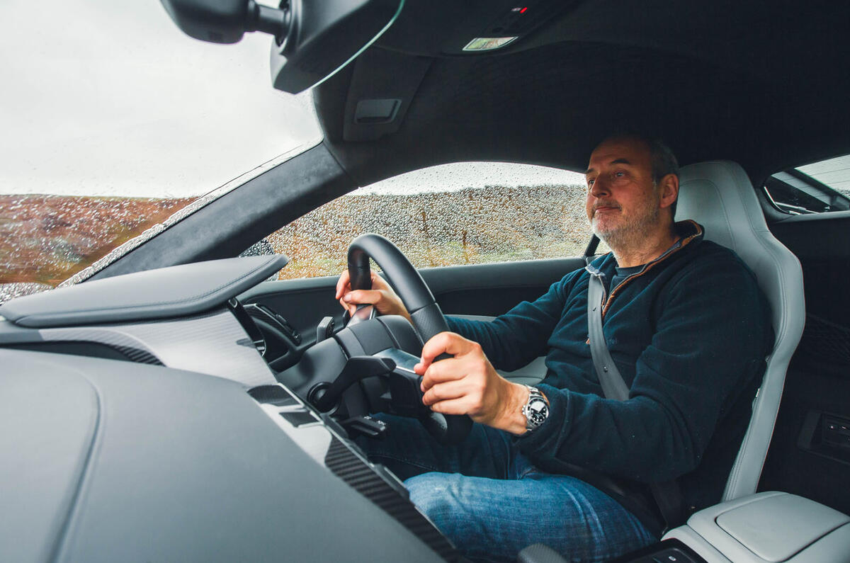Audi R8 V10 Performance RWD Edition Andrew Frankel driving Audi R8 V10 Performance RWD Edition Andrew Frankel driving