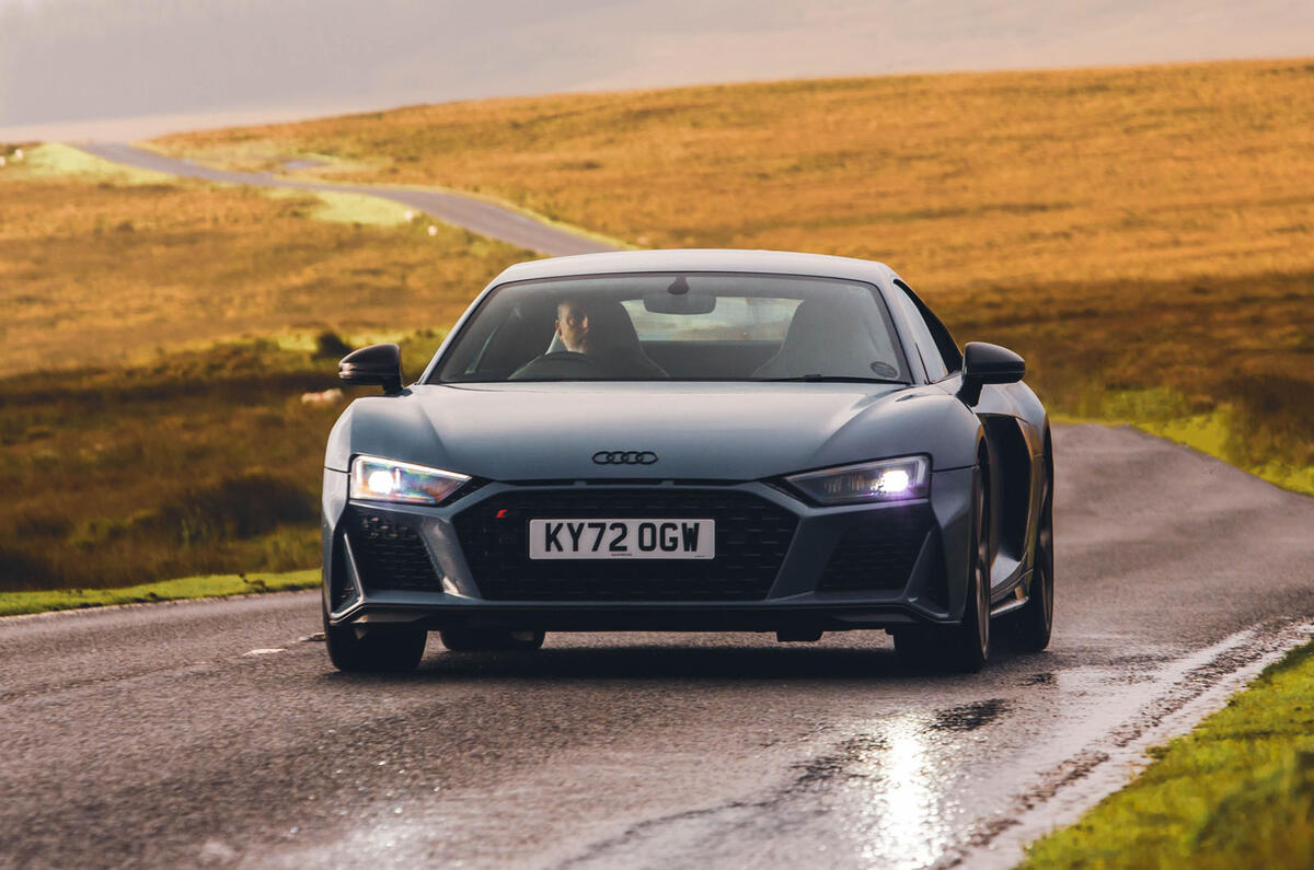 Audi R8 V10 Performance RWD Edition front tracking 2 Audi R8 V10 Performance RWD Edition front tracking 2