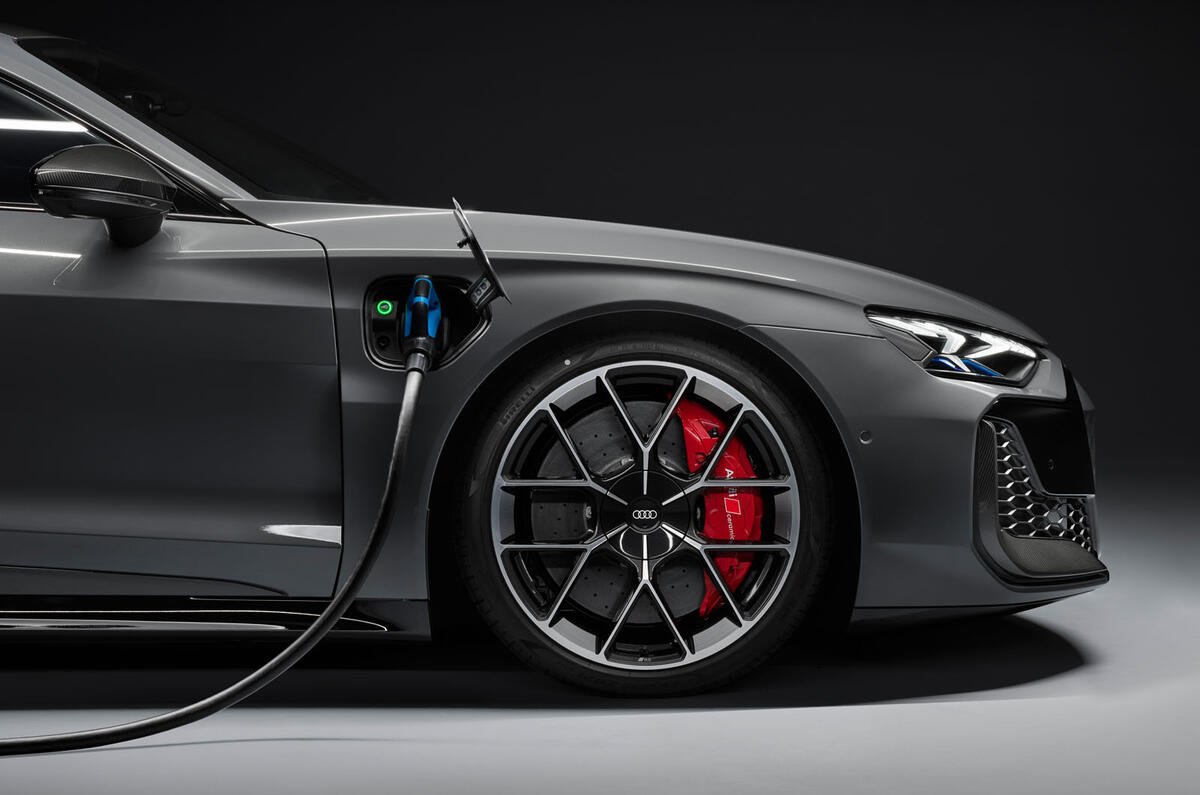 Audi RS E Tron charging port detail