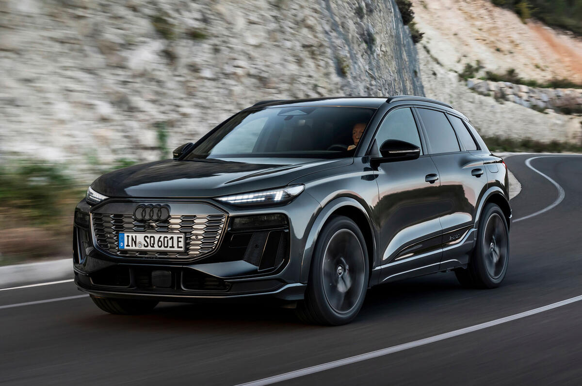 Audi SQ6 2024 front quarter tracking