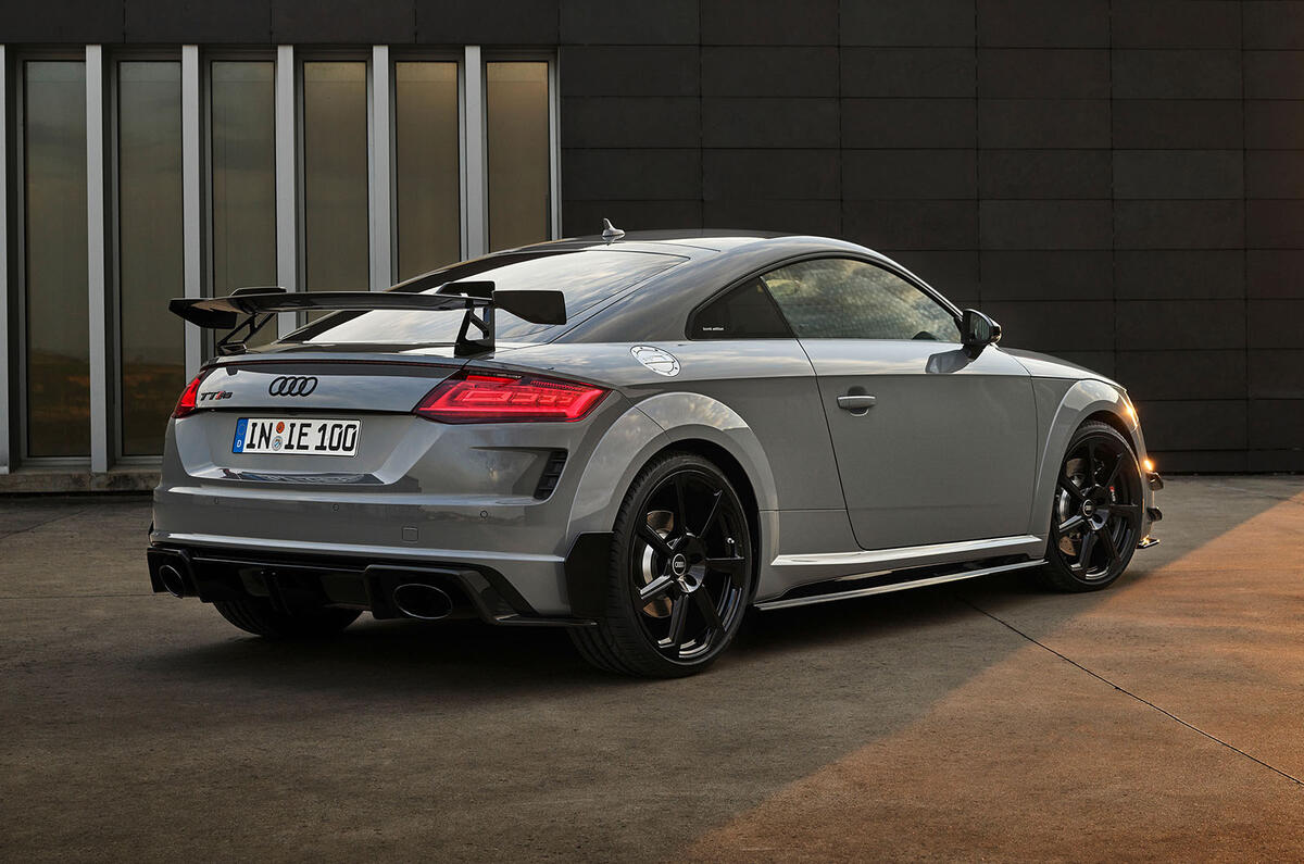 Audi TT RS Iconic rear three quarter Audi TT RS Iconic rear three quarter