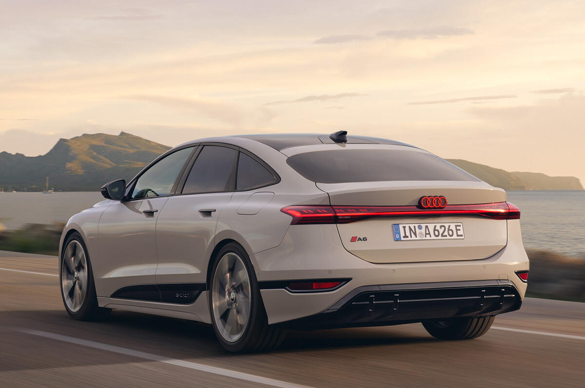 Audi A6 Sportback e tron rear driving Audi A6 Sportback e tron rear driving