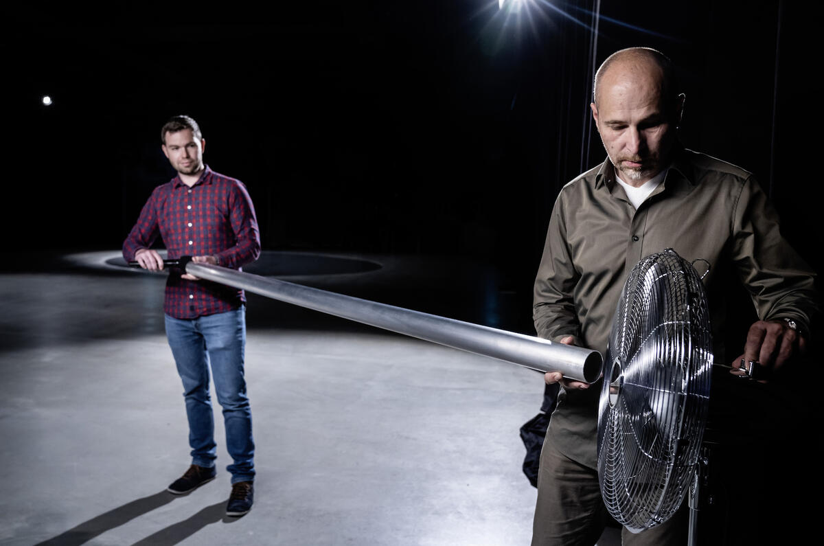 High-speed air channeled through a metal tube is the foundation of the e-tron GT's sound High-speed air channeled through a metal tube is the foundation of the e-tron GT's sound