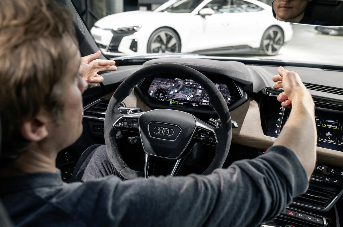 Markus Däsch: "The e-tron GT's monoposto cockpit has a strong driver focus" Markus Däsch: "The e-tron GT's monoposto cockpit has a strong driver focus"