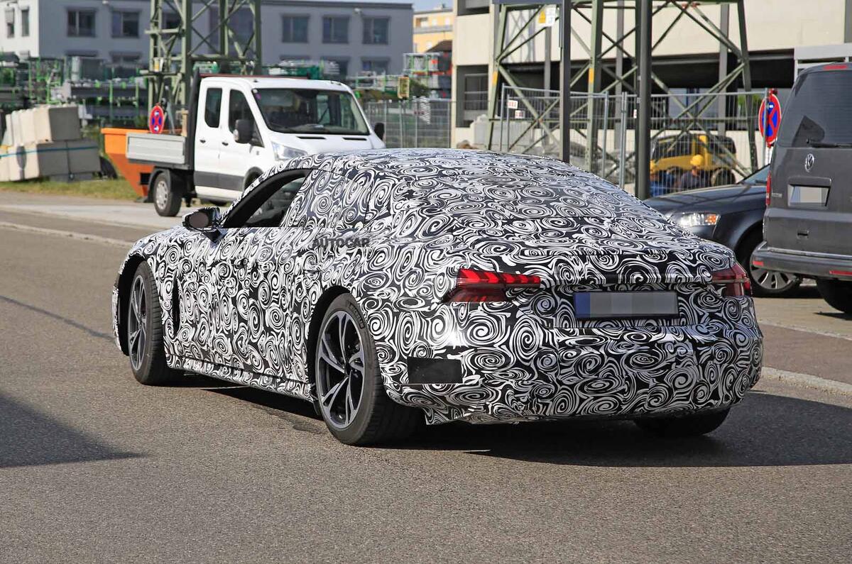 Audi E-tron GT spyshots rear side Audi E-tron GT spyshots rear side