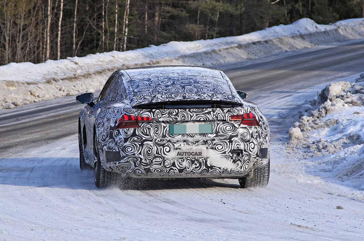 Audi E-Tron GT spyshots rear close