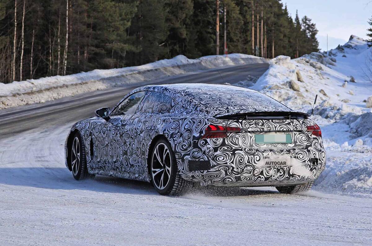 Audi E-Tron GT spyshots rear side