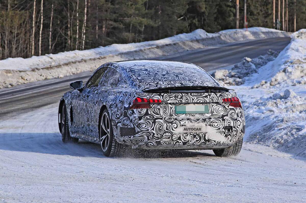 Audi E-Tron GT spyshots rear