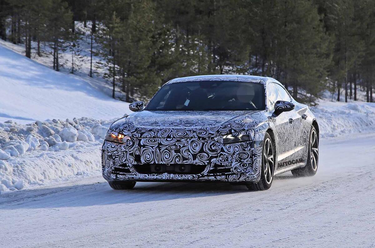 Audi E-Tron GT spyshots front far