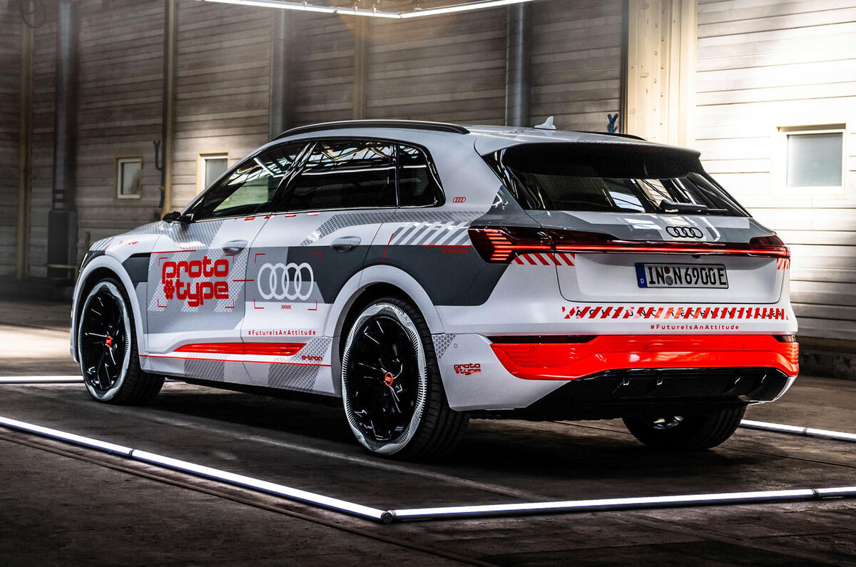 Audi e tron prototype rear side Audi e tron prototype rear side