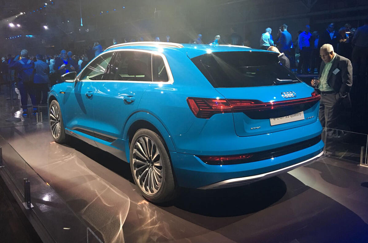 Audi E-tron 2019 official launch static rear right