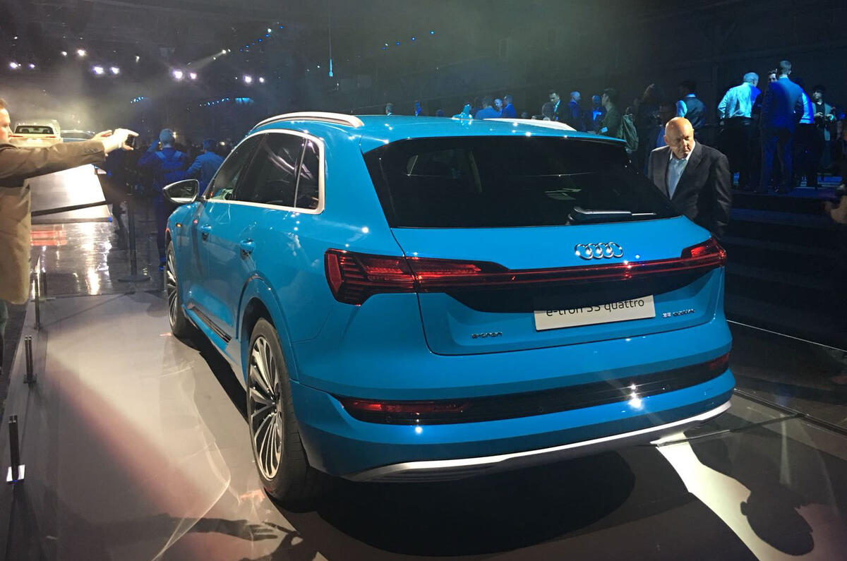 Audi E-tron 2019 official launch static rear