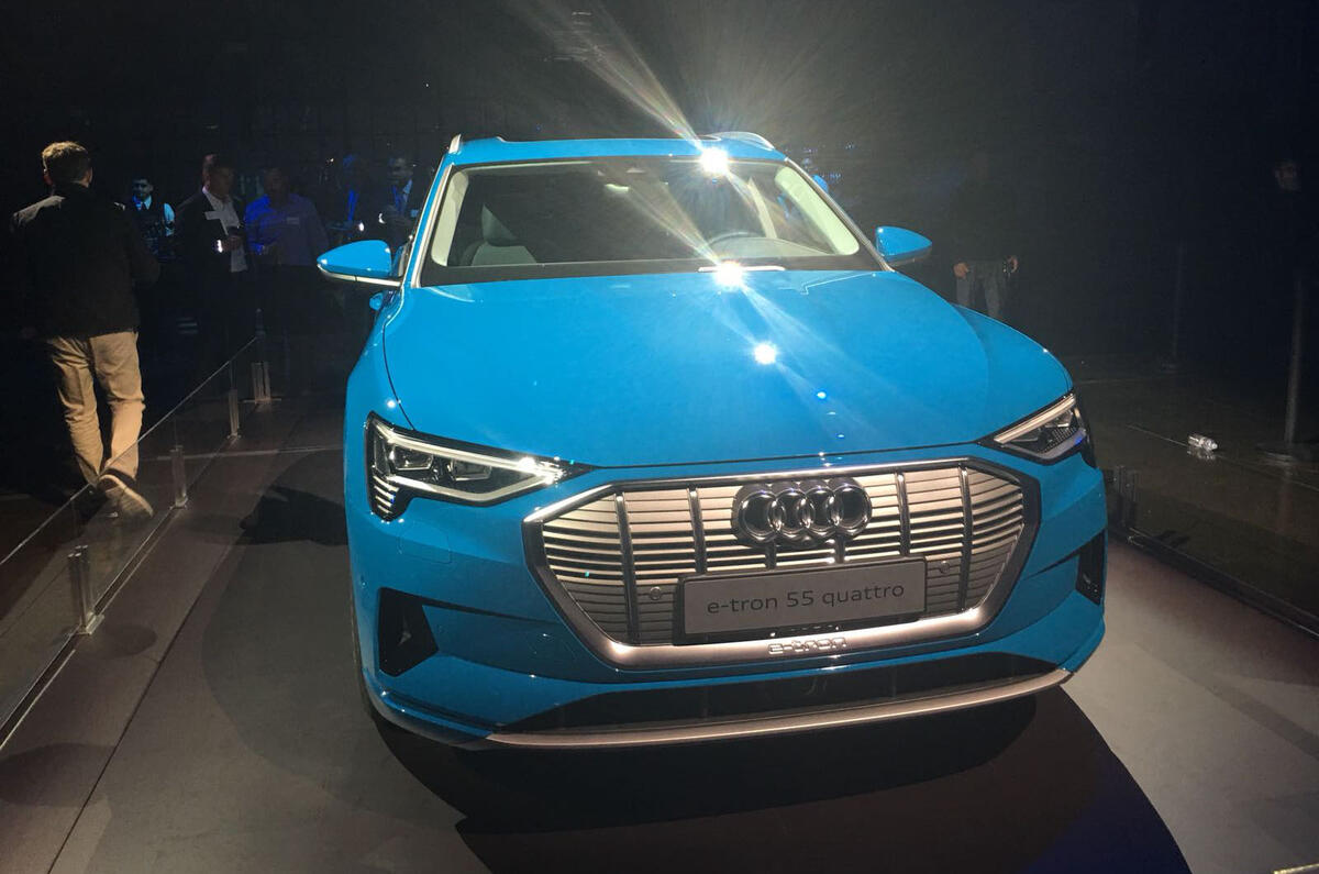 Audi E-tron 2019 official launch static nose