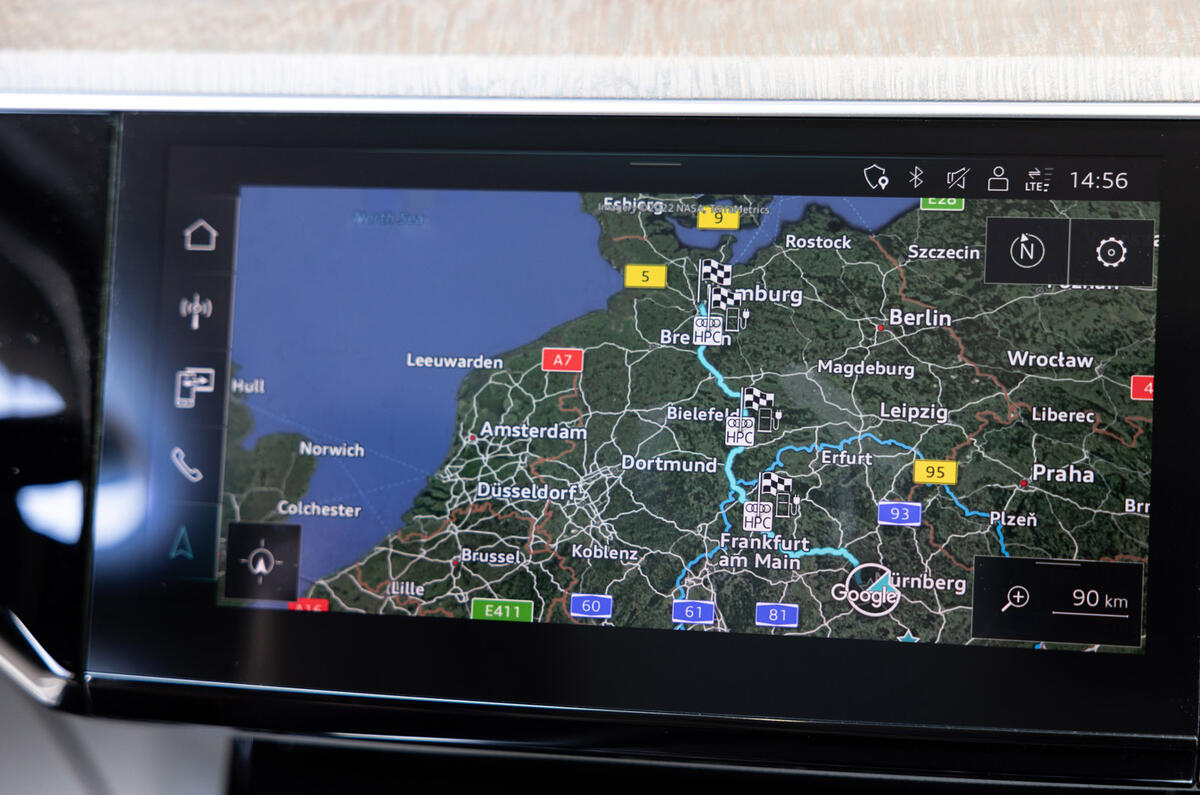Audi e tron sat nav