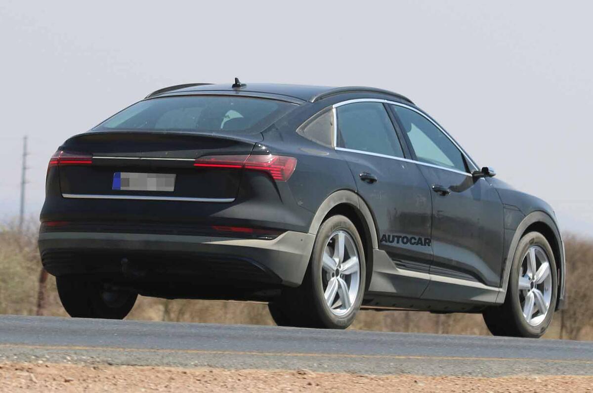 Audi e-tron Sportback spyshot rear