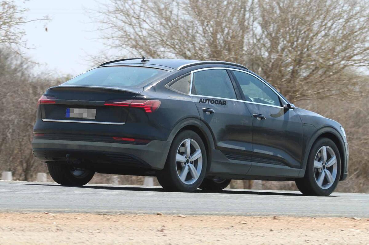 Audi e-tron Sportback spyshot rear side
