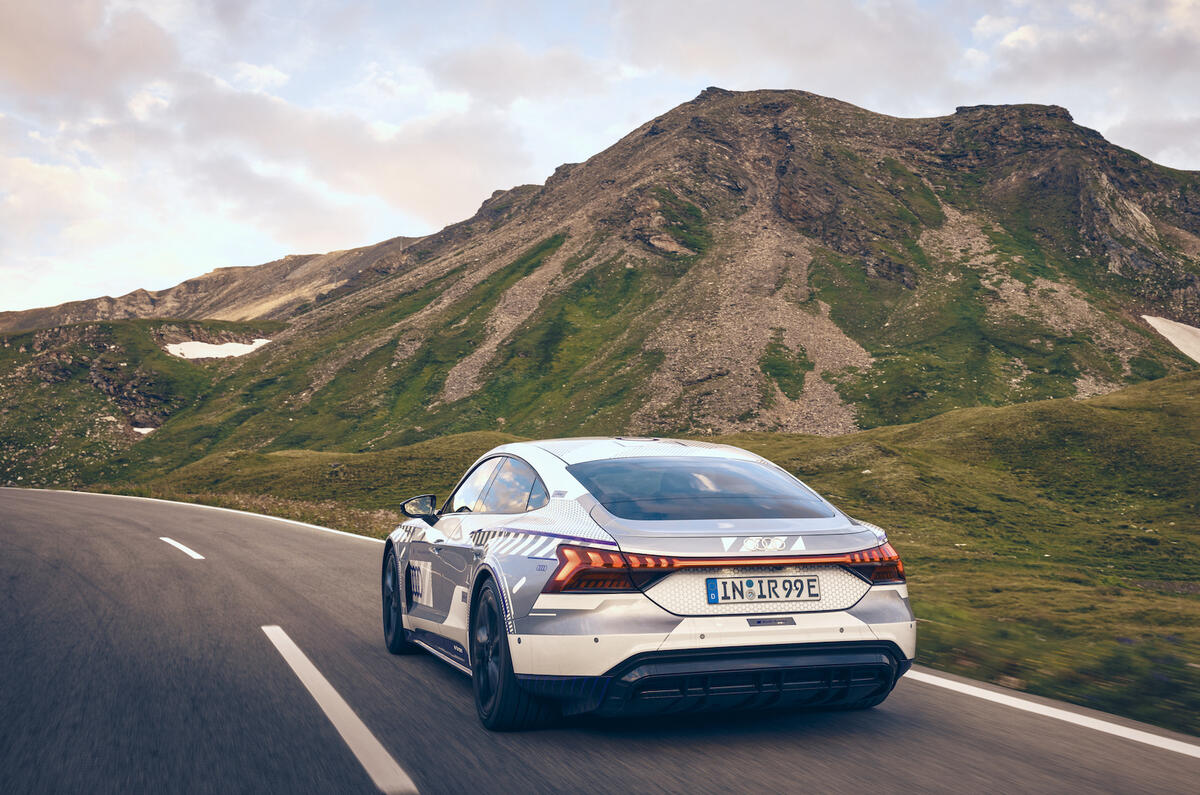 The concept for the Audi RS e-tron GT ice race edition was inspired by the GP Ice Race in Austria