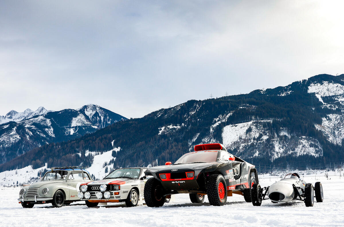 Audi has supported the revival of the GP Ice Race in the Austrian Alps with iconic cars (old and new)
