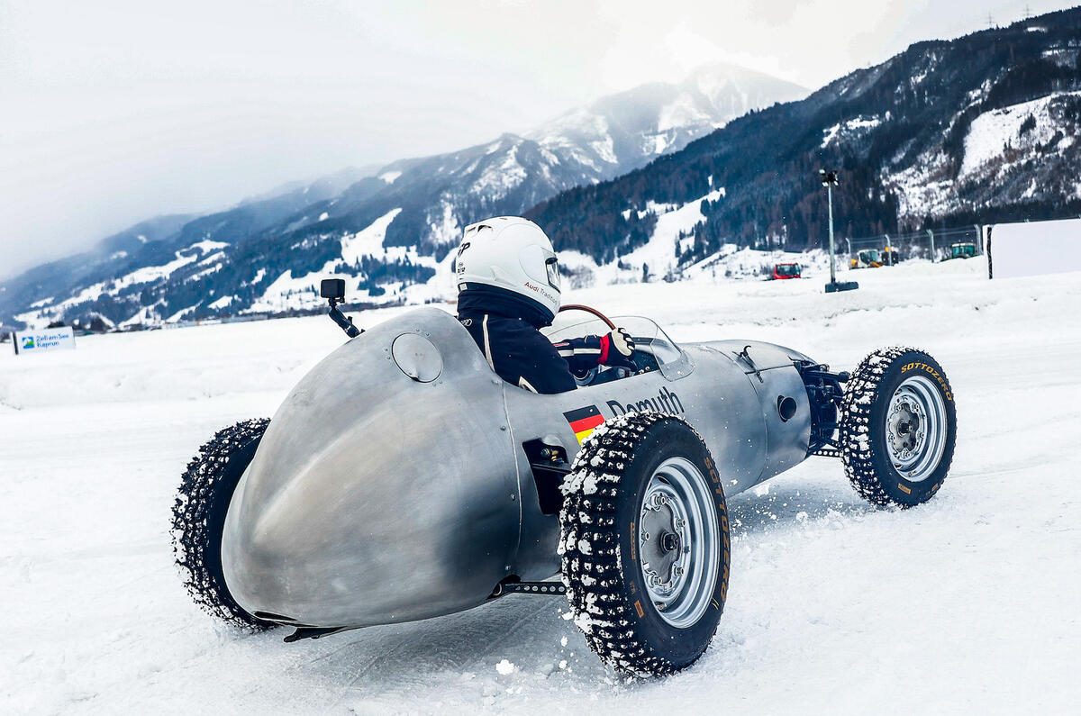 The GP Ice Race is a chance to show fans Audi's iconic race cars: like the DKW Hartmann Formel V