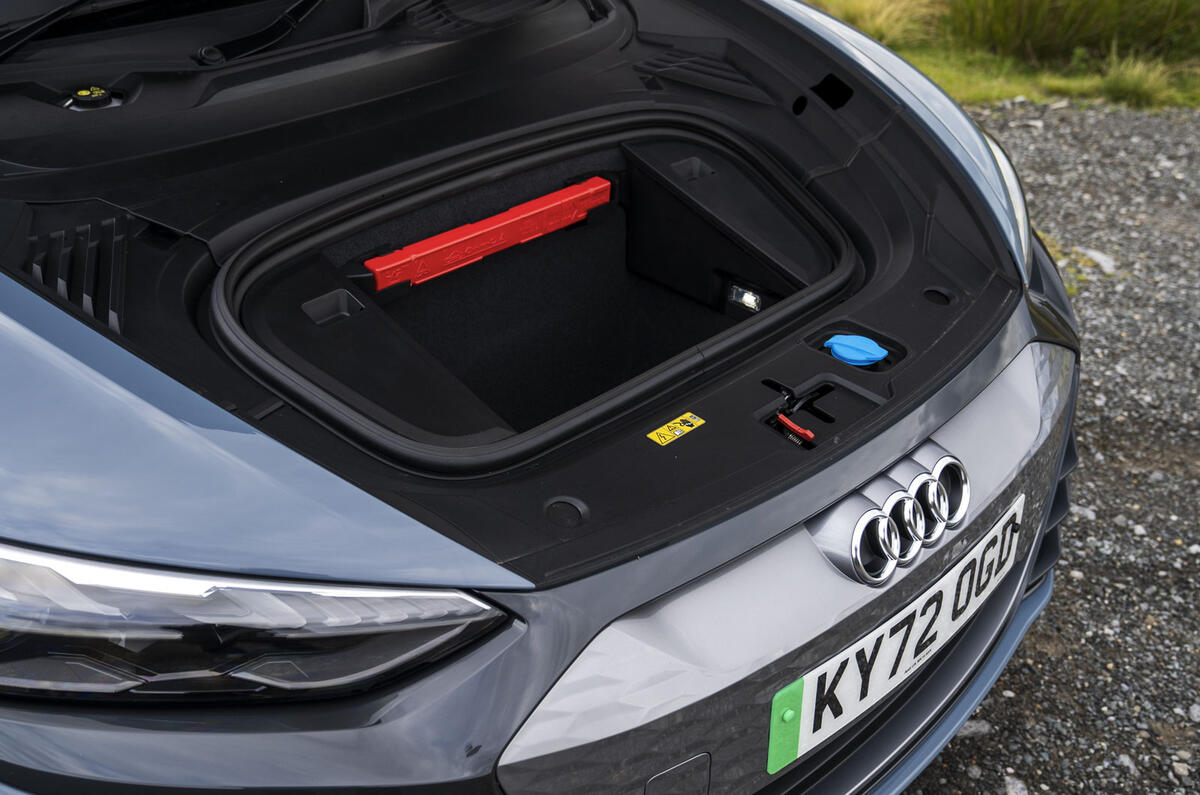 #7 The 350 litres of rear luggage space in the Audi e-tron GT is bolstered 81 litres of frunk storage #7 The 350 litres of rear luggage space in the Audi e-tron GT is bolstered 81 litres of frunk storage