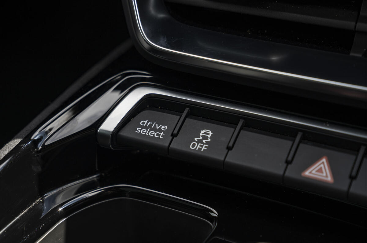 #1 Audi Drive Select lets you pick three hero modes or an individual ‘Custom’ blend to match the road you're on #1 Audi Drive Select lets you pick three hero modes or an individual ‘Custom’ blend to match the road you're on