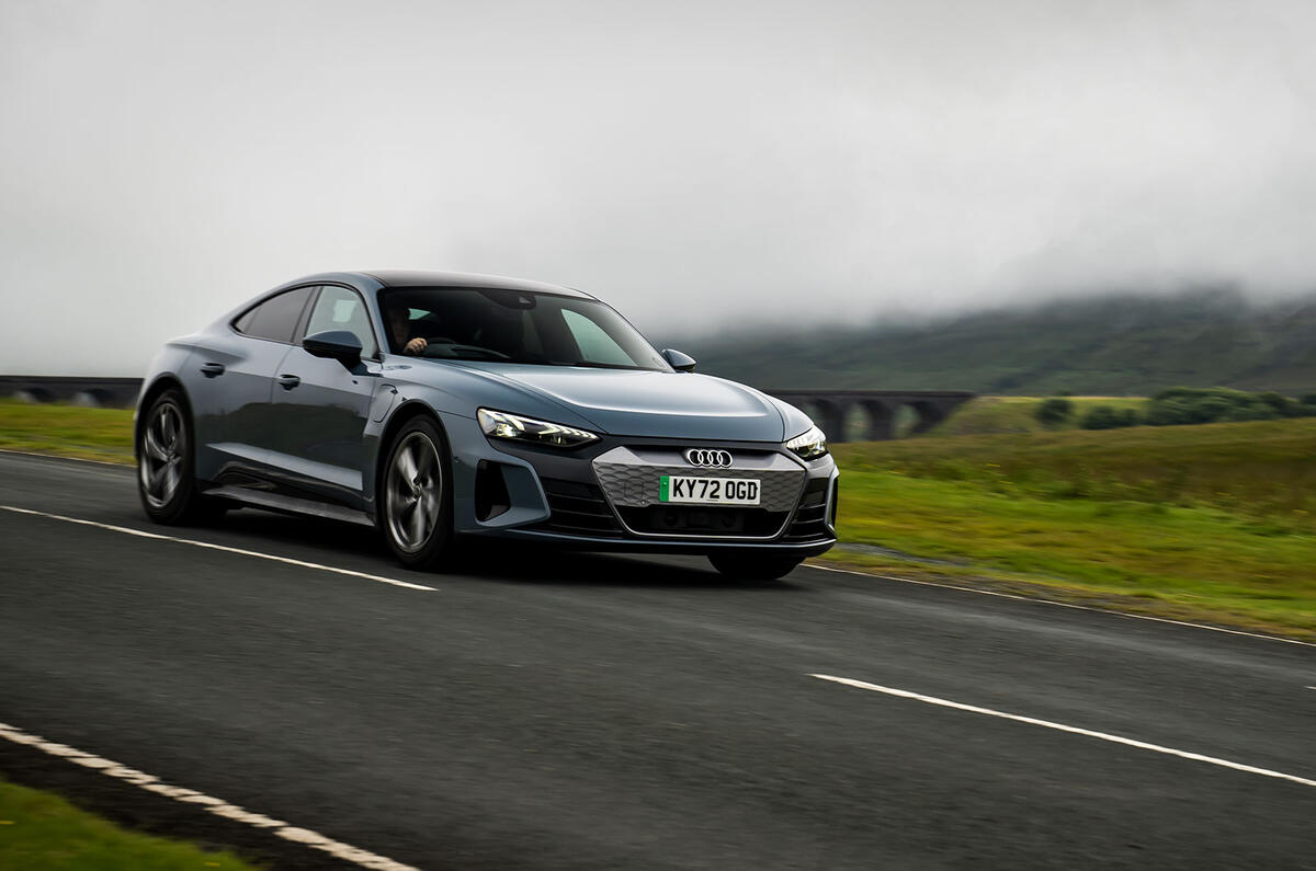 The Audi e-tron GT quattro can sweep from 0-62mph in as little as 4.1 seconds  The Audi e-tron GT quattro can sweep from 0-62mph in as little as 4.1 seconds