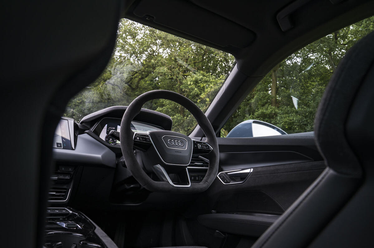 It starts where it matters most: the driver's seat. The Audi e-tron GT feels stylish, cosseting and high-tech It starts where it matters most: the driver's seat. The Audi e-tron GT feels stylish, cosseting and high-tech