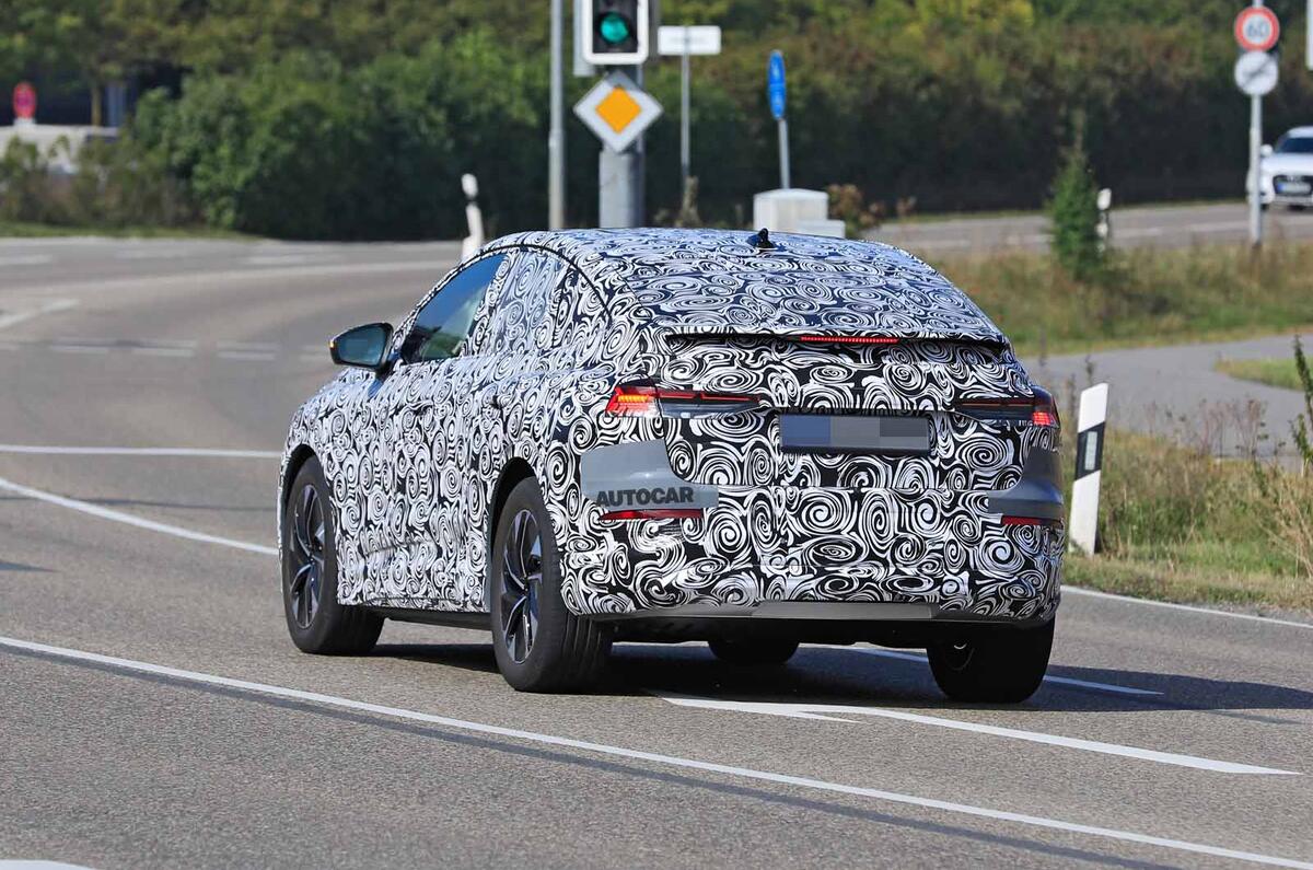 Audi Q4 E-tron Sportback spyshot rear on Audi Q4 E-tron Sportback spyshot rear on