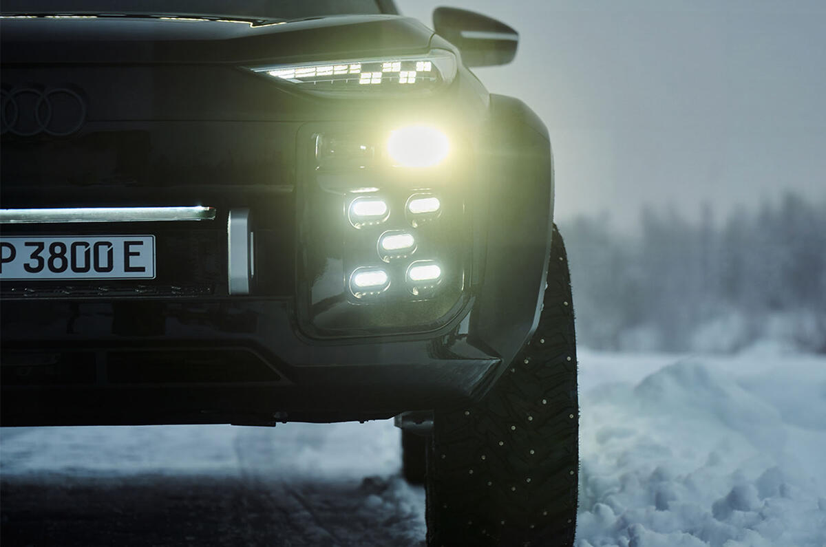 Audi Q6 E tron off road concept   front lights Audi Q6 E tron off road concept   front lights