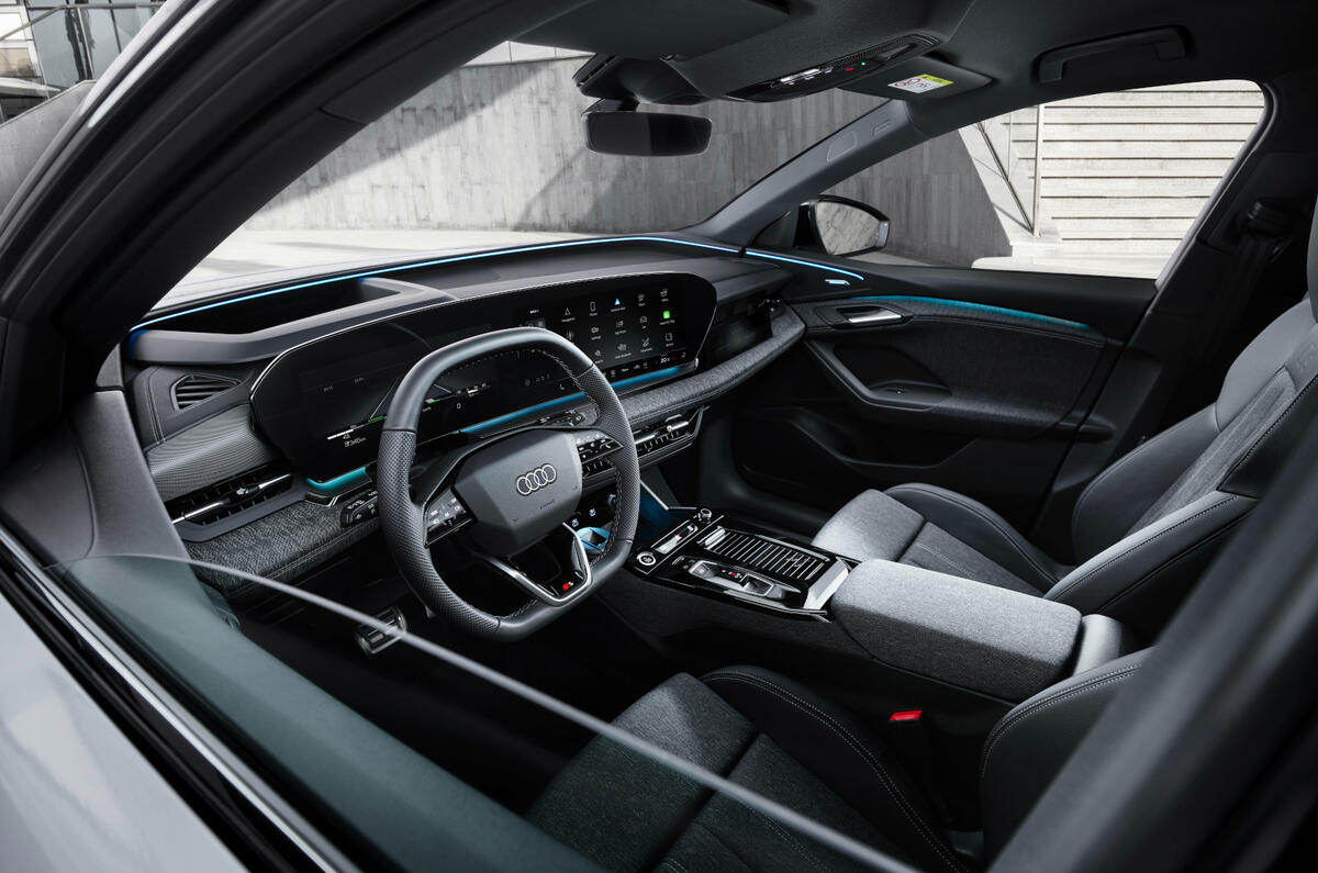 Audi Q6 interior through driver window Audi Q6 interior through driver window