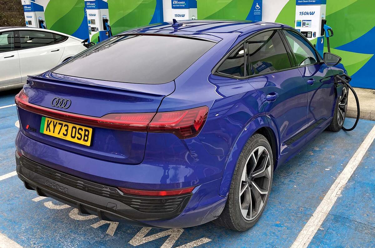 Audi Q8 E tron rear three quarer