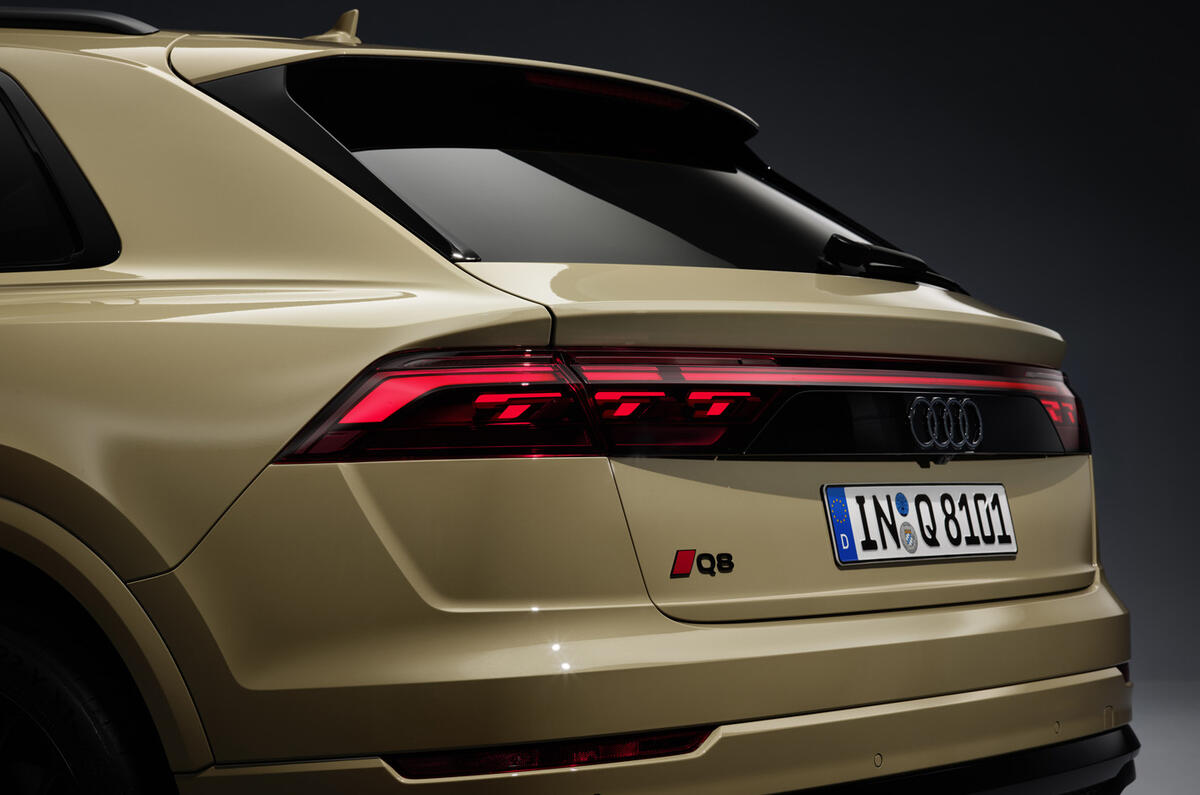 Audi Q8 rear light detail Audi Q8 rear light detail