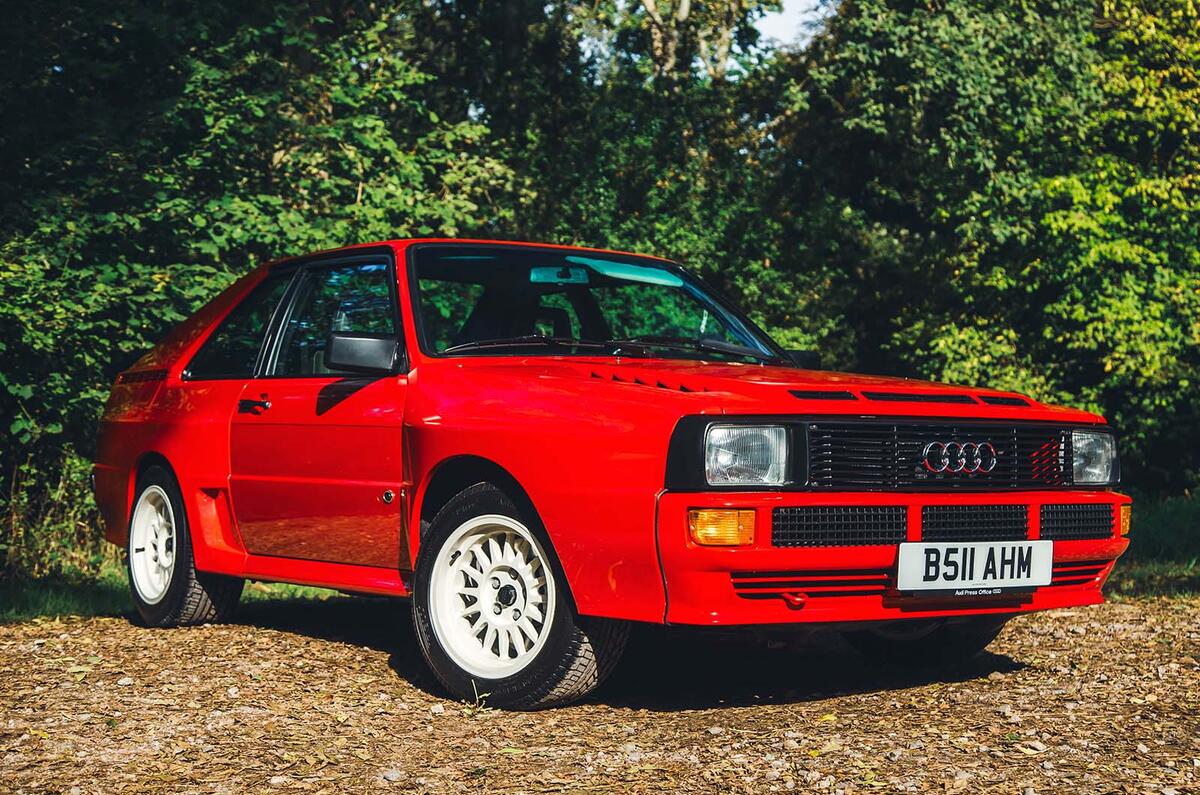audi quattro front three quarter static