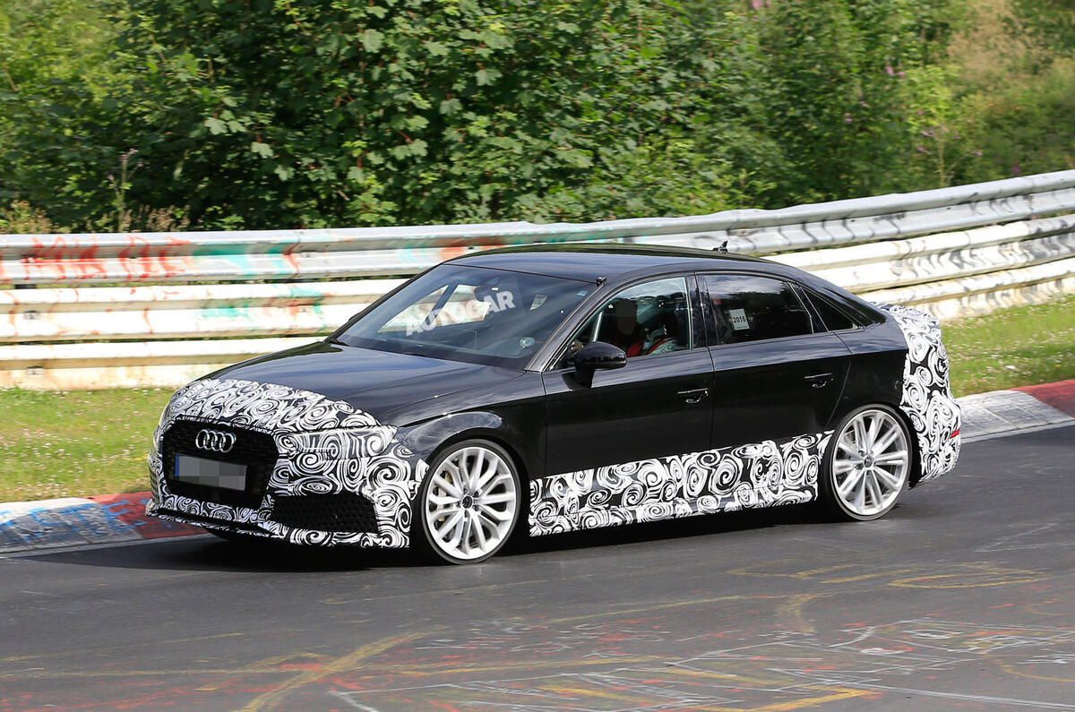 2017 Audi Rs3 Saloon Spotted Testing Autocar