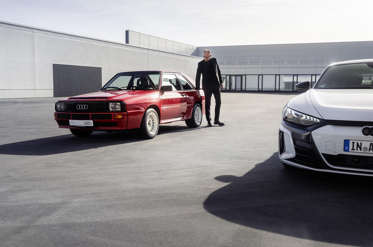 “On my desk, the Audi Sport quattro and the Audi RS e-tron GT sit side-by-side," Audi's Marc Lichte explains “On my desk, the Audi Sport quattro and the Audi RS e-tron GT sit side-by-side," Audi's Marc Lichte explains