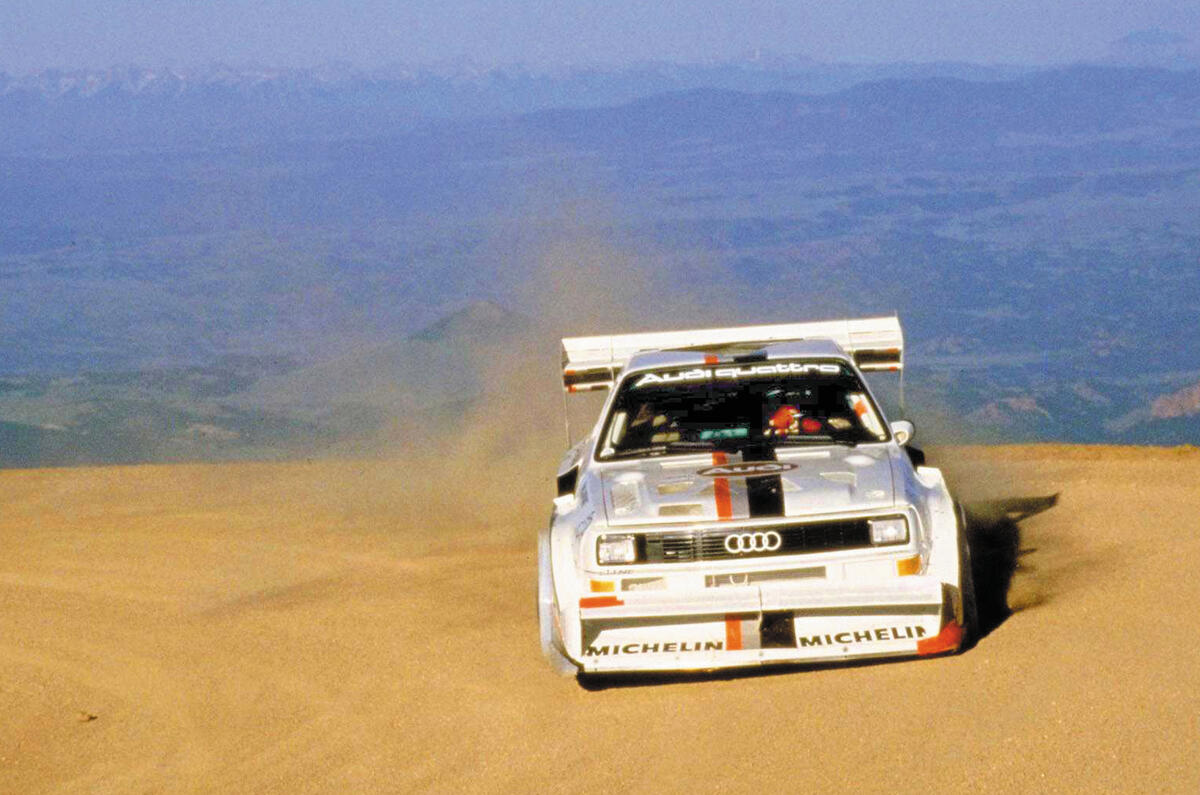 The Audi Sport quattro conquered the World Rally Championship and the Pikes Peak hillclimb The Audi Sport quattro conquered the World Rally Championship and the Pikes Peak hillclimb
