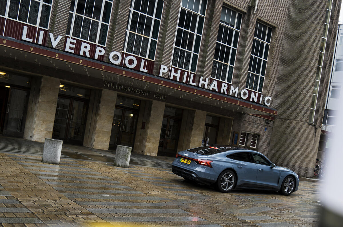 The Audi e-tron GT offers an impressive soundtrack from the Bang & Olufsen Premium Sound System The Audi e-tron GT offers an impressive soundtrack from the Bang & Olufsen Premium Sound System