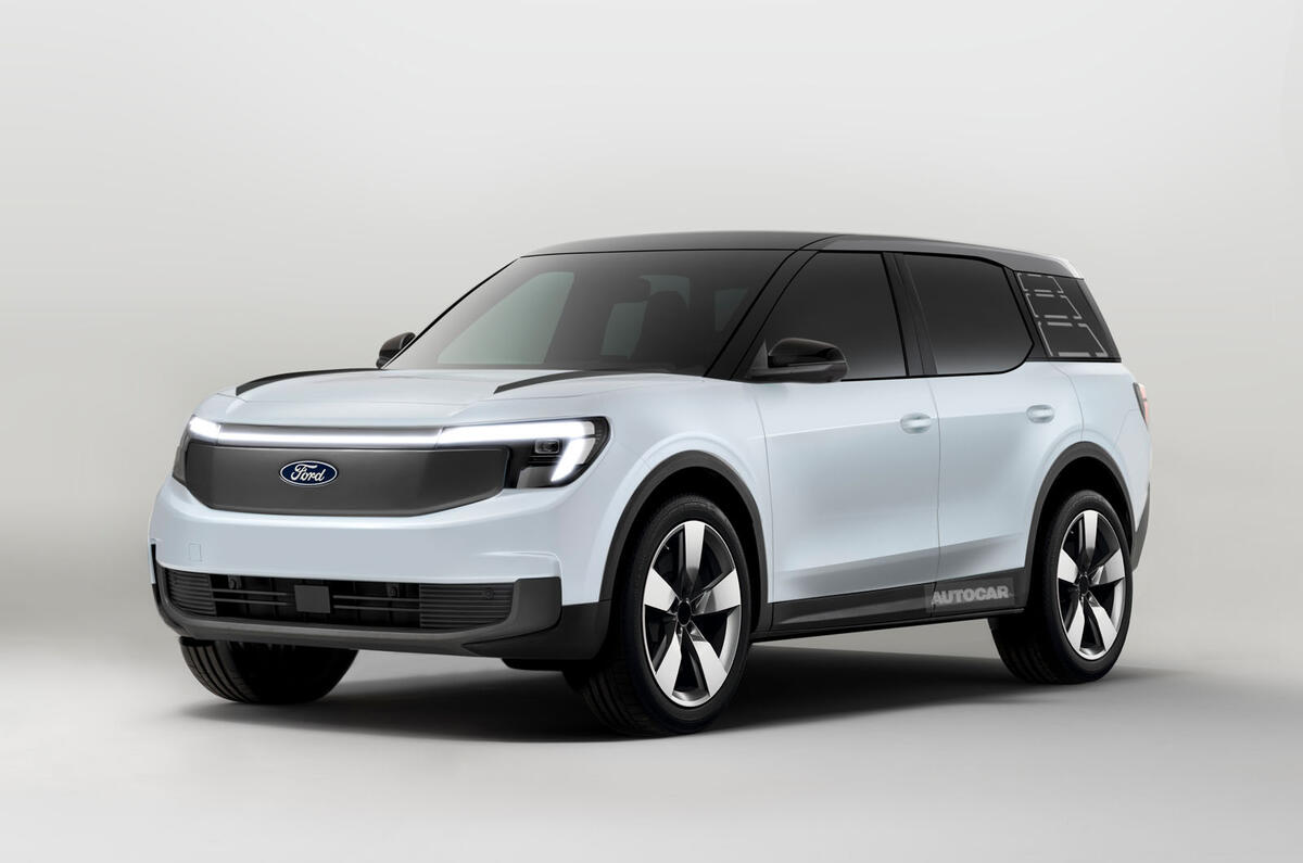 Autocar Ford seven seater render front quarter