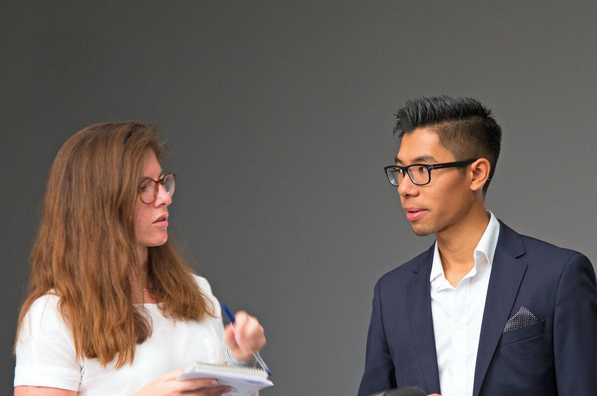 Calvin Luk and Rachel Burgess