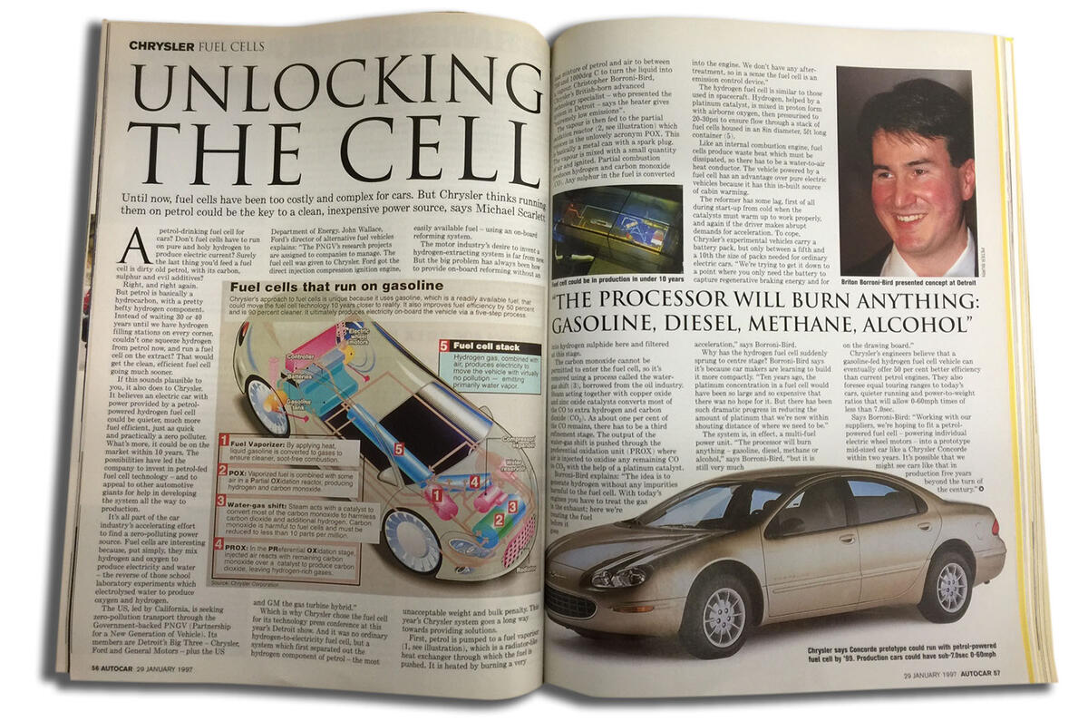 Chrysler’s petrol-hydrogen fuel cell concept