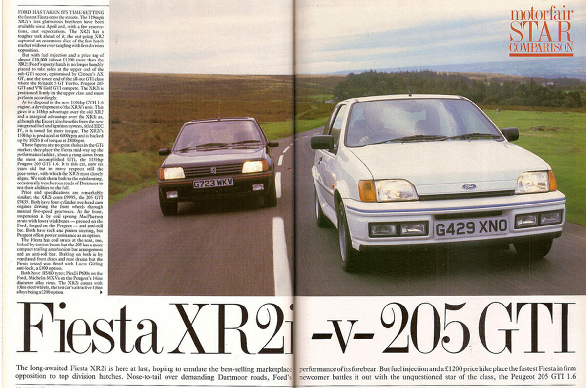 Ford Fiesta XR2i vs Peugeot 205 GTI