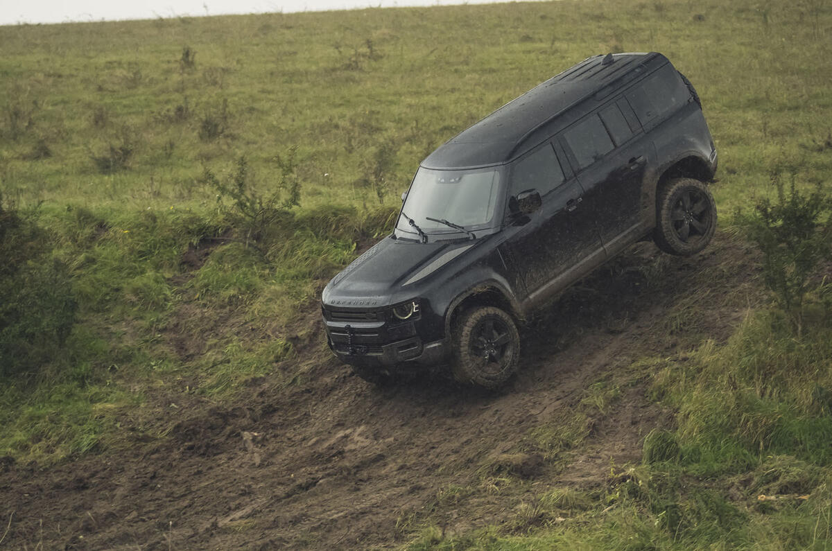 2019 Land Rover Defender on James Bond set