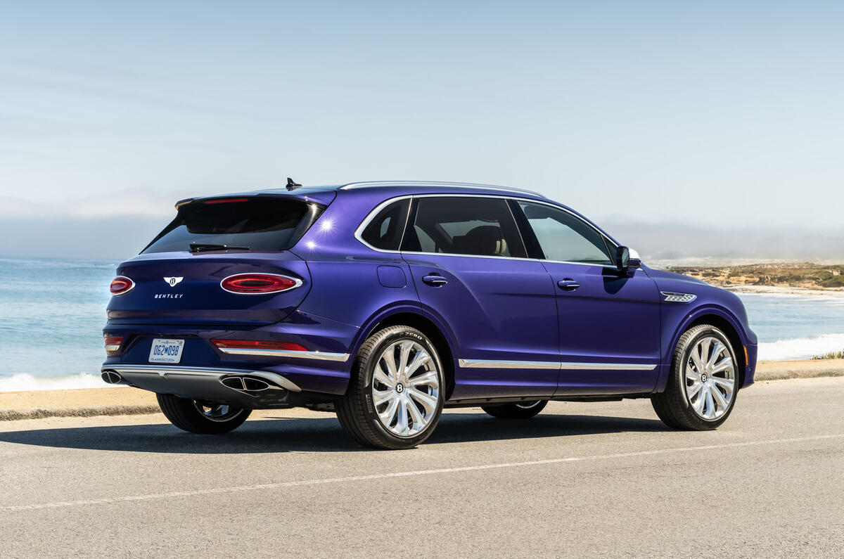 Bentley Bentayga EWB Mulliner rear quarter static Bentley Bentayga EWB Mulliner rear quarter static