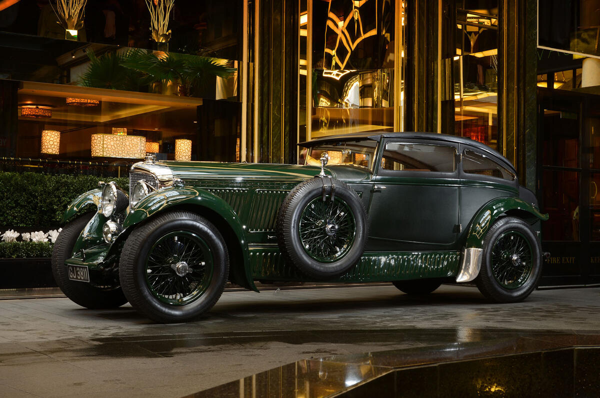 Bentley Blue Train Special London outside Savoy lead
