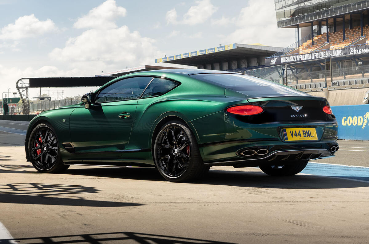 Bentley Continental GT Le Mans Collection rear three quarter static Bentley Continental GT Le Mans Collection rear three quarter static