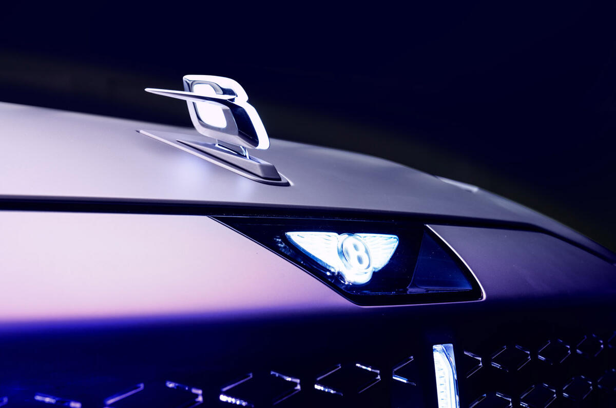 Bentley EXP 15 concept flying B detail Bentley EXP 15 concept flying B detail