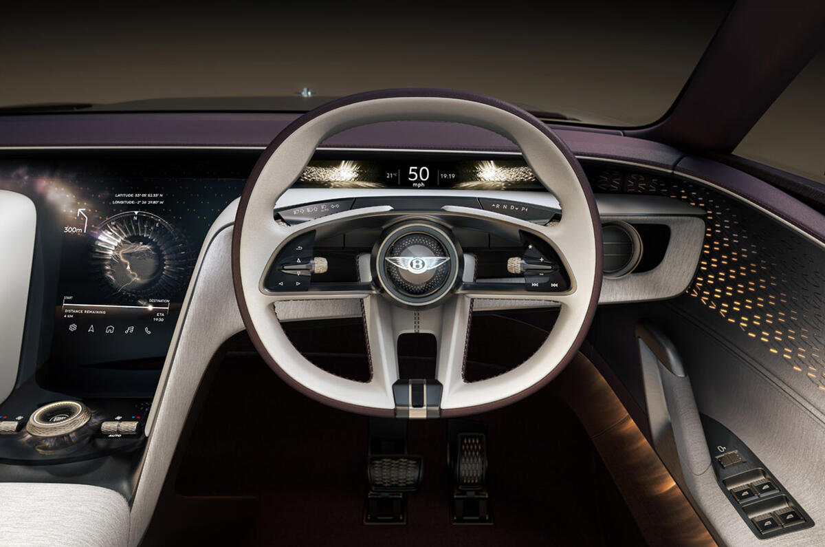 Bentley EXP 15 interior dashboard driver seat Bentley EXP 15 interior dashboard driver seat