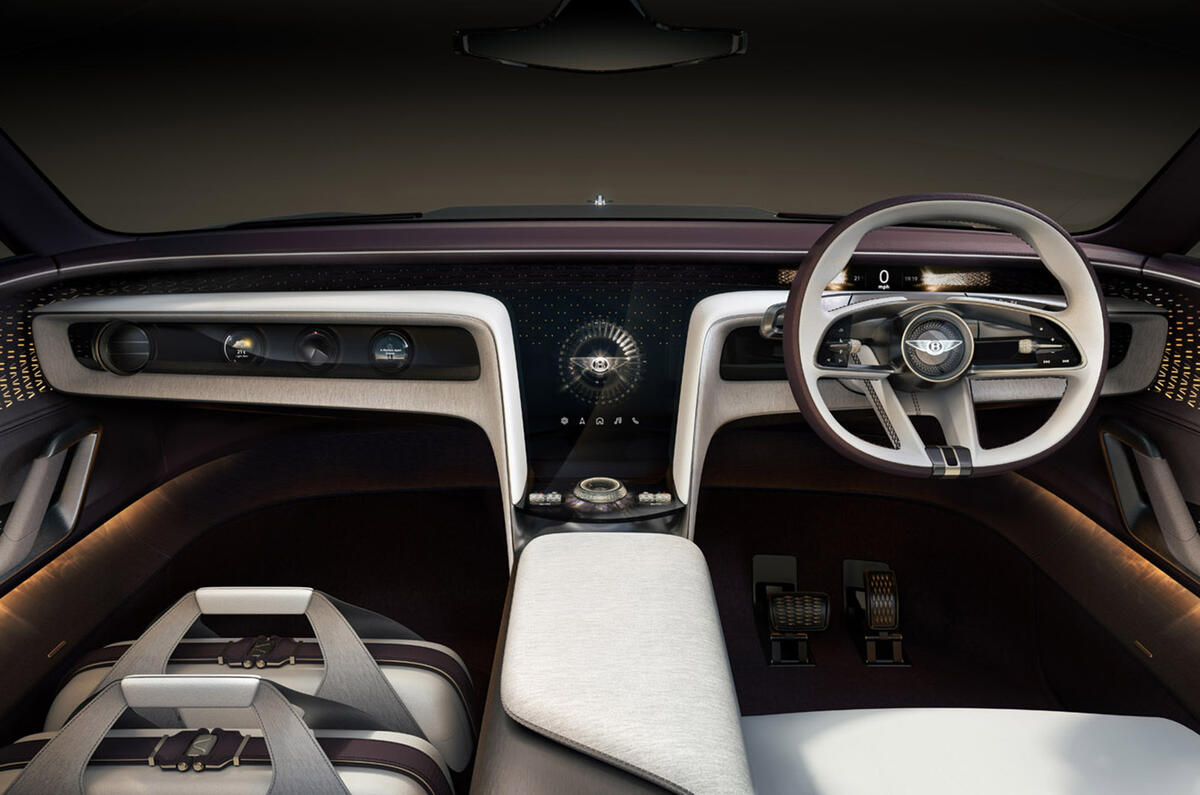 Bentley EXP 15 interior dashboard wide Bentley EXP 15 interior dashboard wide